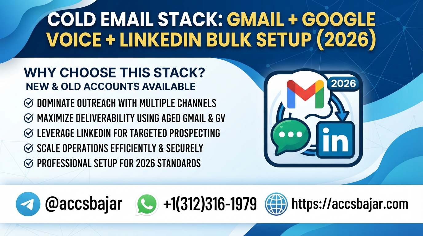 Cold Email Stack: Gmail + Google Voice + LinkedIn Bulk Setup (2026)